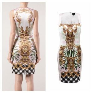 Cavalli beautiful seahorse silk dress size 42/ read description